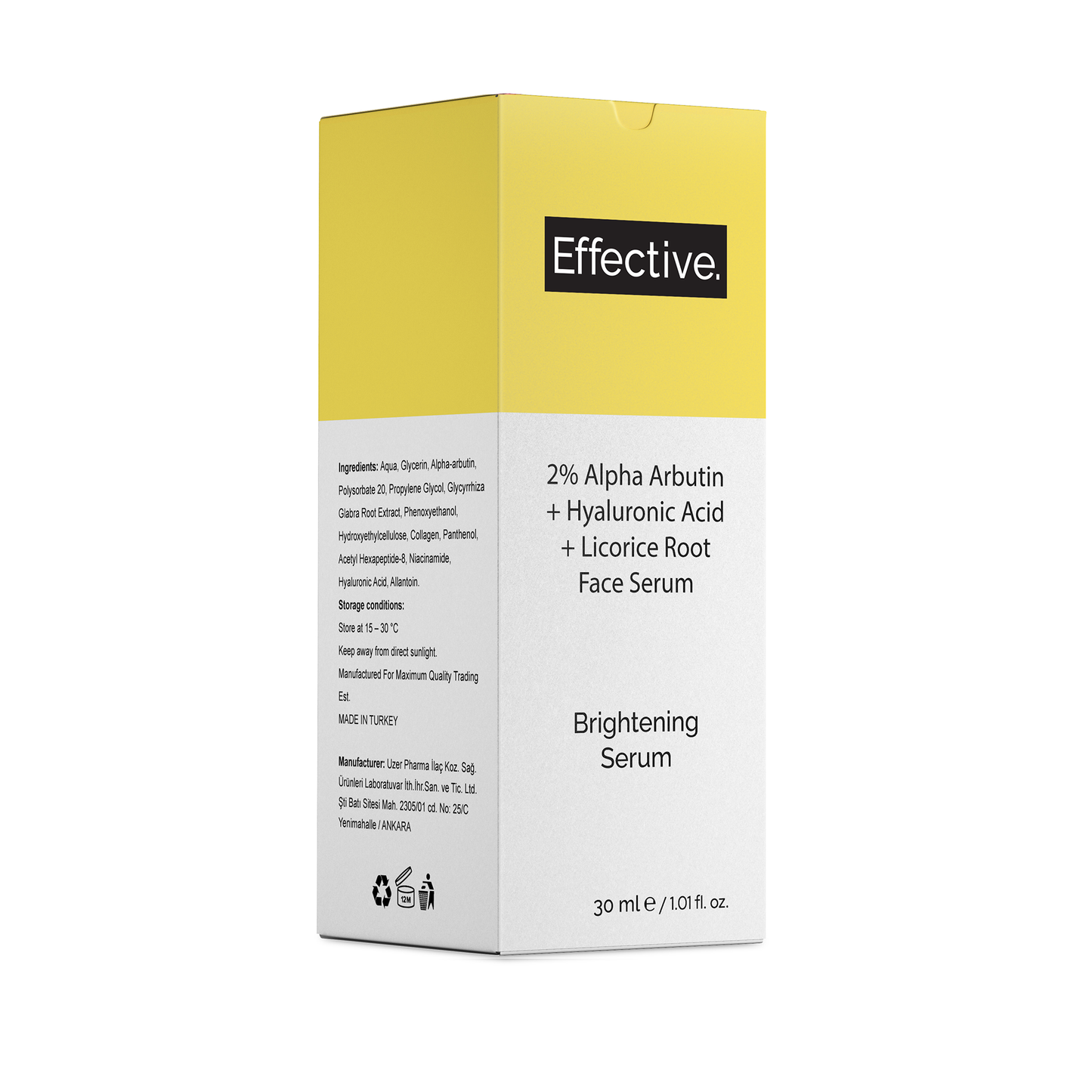 Effective 2% Alpha Arbutin + Hyaluronic Acid + Licorice Root Serum 30ml