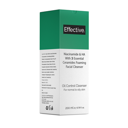 Effective Niacinamide & HA With 3 Essential Ceramides Cleanser 200ml