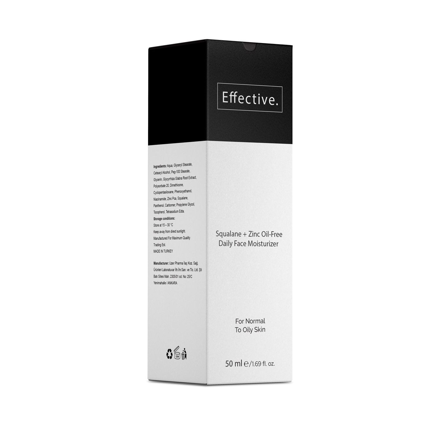 Effective Squalane + Zinc Oil-Free Daily Face Moisturizer 50ml