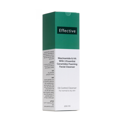Effective Niacinamide & HA With 3 Essential Ceramides Cleanser 200ml