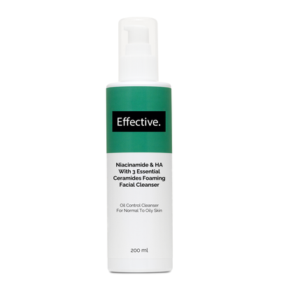 Effective Niacinamide & HA With 3 Essential Ceramides Cleanser 200ml